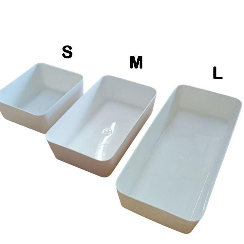 Jual Tempat Kancing S M L Plastik Putih / Kotak Mur Baut Koin Pernak ...