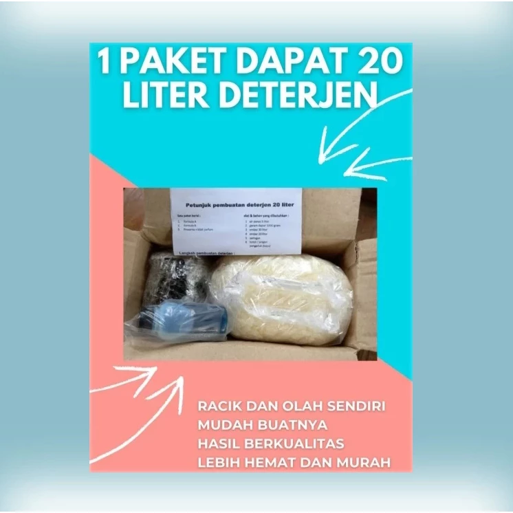 Paket Bahan Deterjen Laundry Cair 20 Liter