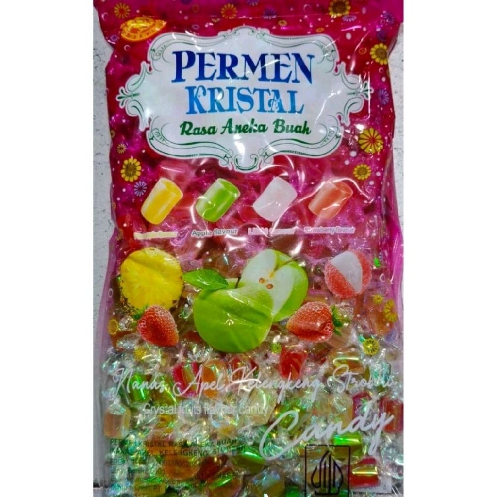 Jual Permen Kristal Rasa Aneka Buah HALAL / Crystal Fruits Flavour ...