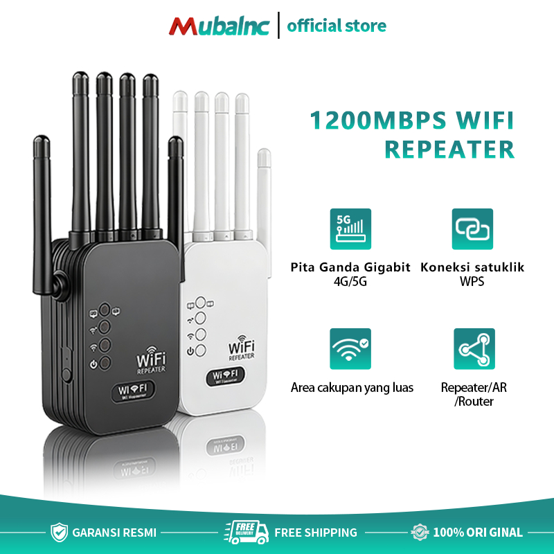 Jual 1200Mbps Router Dual-Band 2.4G Repeater Penguat Sinyal WiFi ...