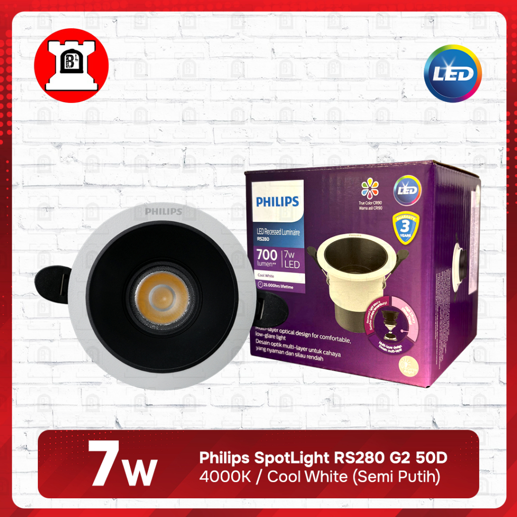 Jual SpotLight RS280 G2 Philips 7W D75 50D RC RD / Lampu Spotlight ...