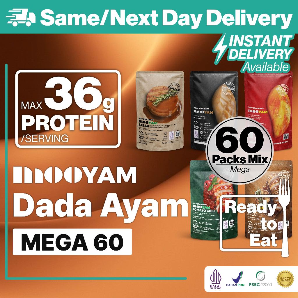Jual Moon Mate | 60 Packs Dada Ayam MOOYAM Mega Package - High Protein ...