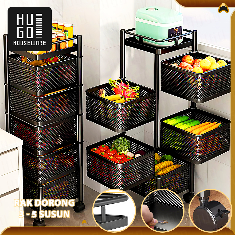 Jual Hugo Houseware Rak Dapur Buah Sayur Besi Keranjang Buah dengan ...