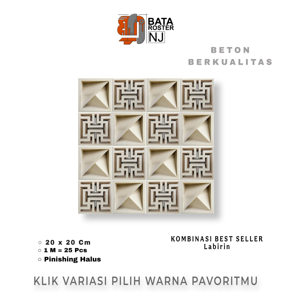Jual BATA ROSTER NJ - Roster Beton Minimalis - Kombinasi Best Seller ...