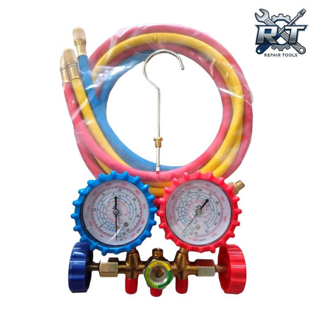 Jual TESTING MANIFOLD AC DOUBLE MULTI R22 R134A R404A R410A PANJANG ...