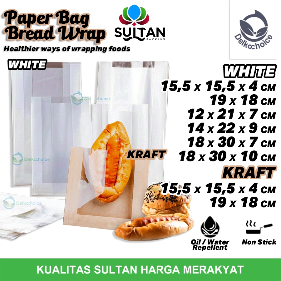 Jual Kemasan / Paper Bag / Kantong Kertas Roti Makanan Universal Food ...