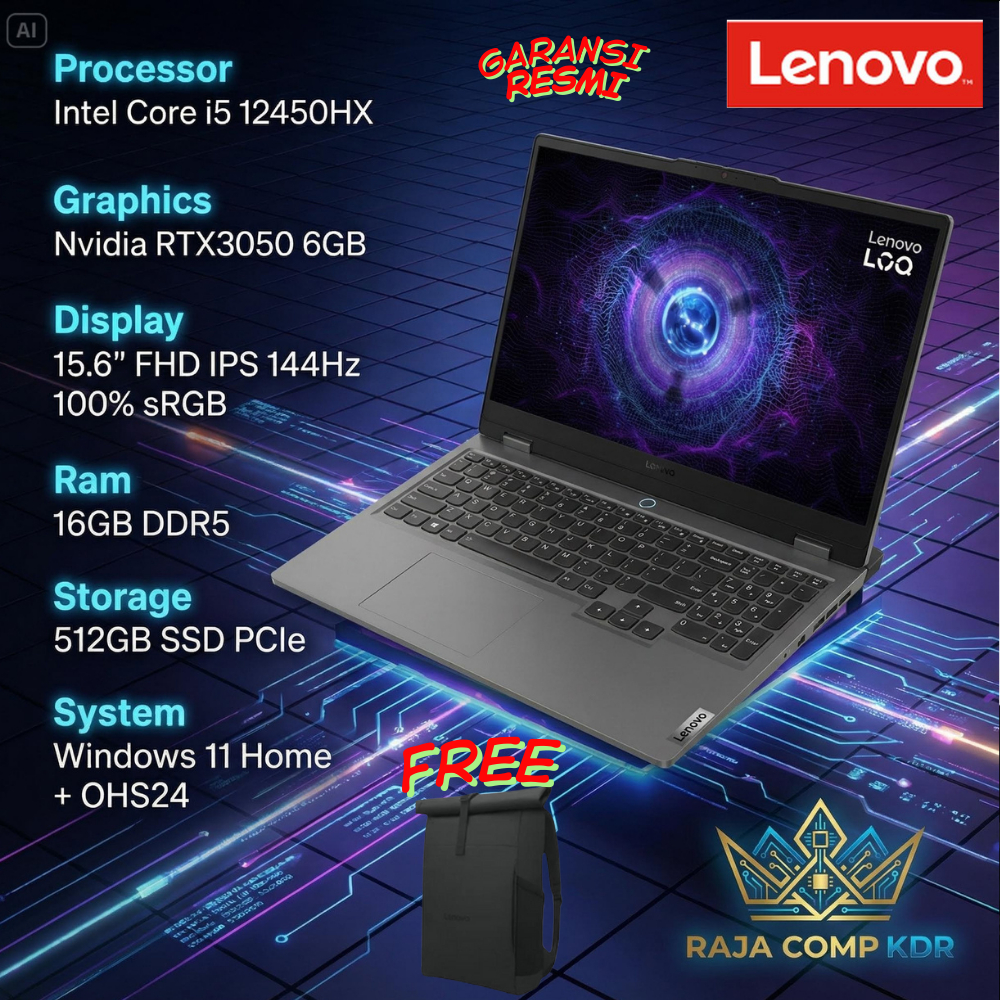 Jual LENOVO GAMING LOQ ESSENTIAL NEW VERSION 15IAX9E EHID INTEL CORE i5 ...