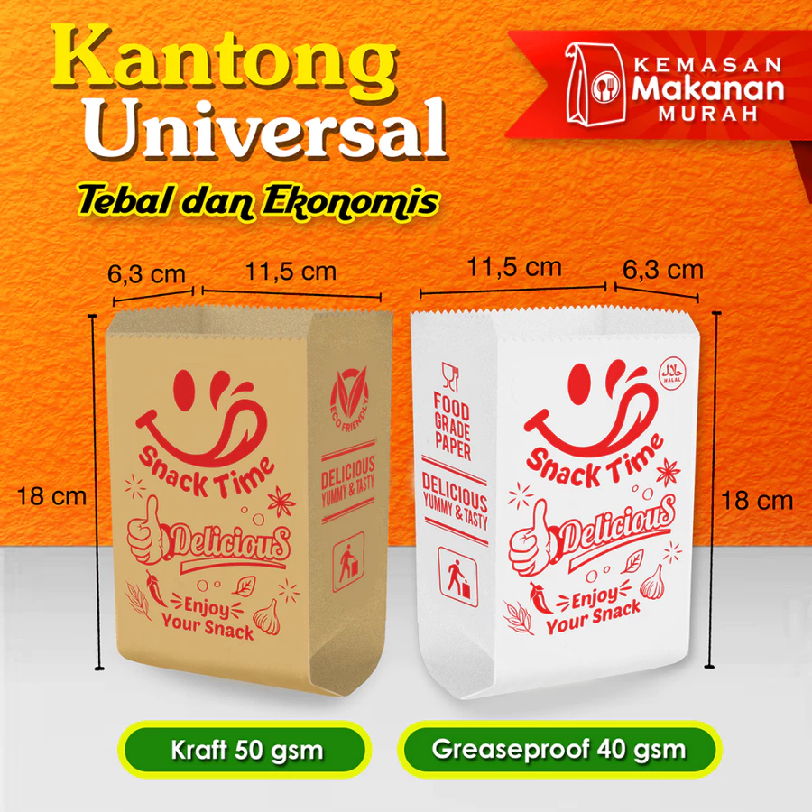 Kantong Kertas Makanan Universal (100pcs)
