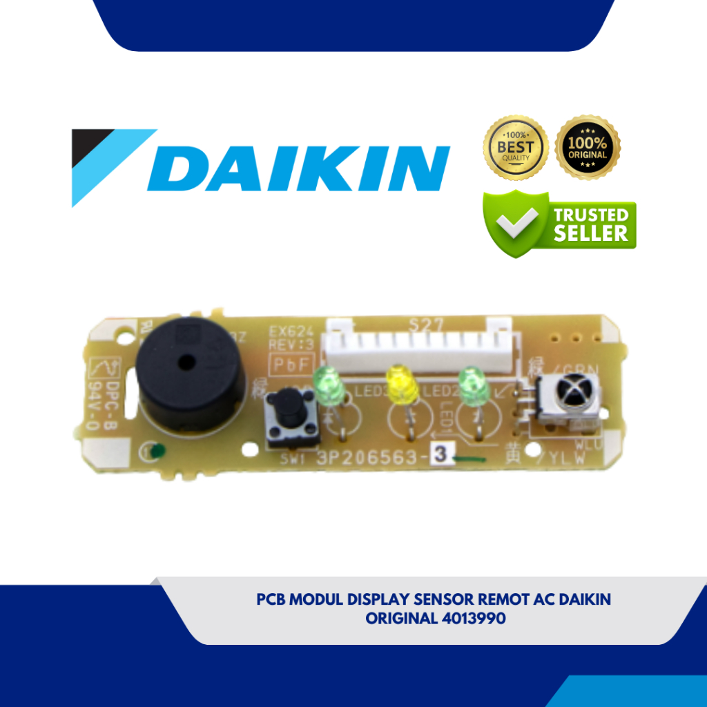 Jual PCB MODUL DISPLAY SENSOR REMOT AC DAIKIN FTKC15PVM4 ORIGINAL ...