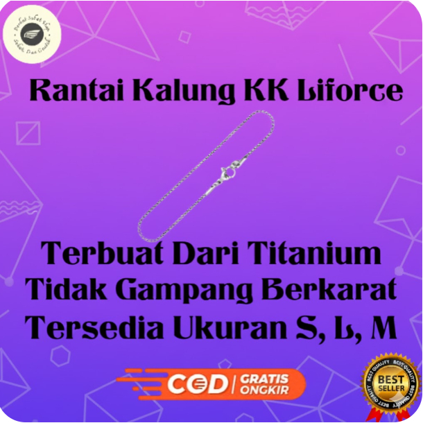 Jual Rantai Kalung Chain KK Liforce (Tersedia 3 Macam Ukuran) Asli ...