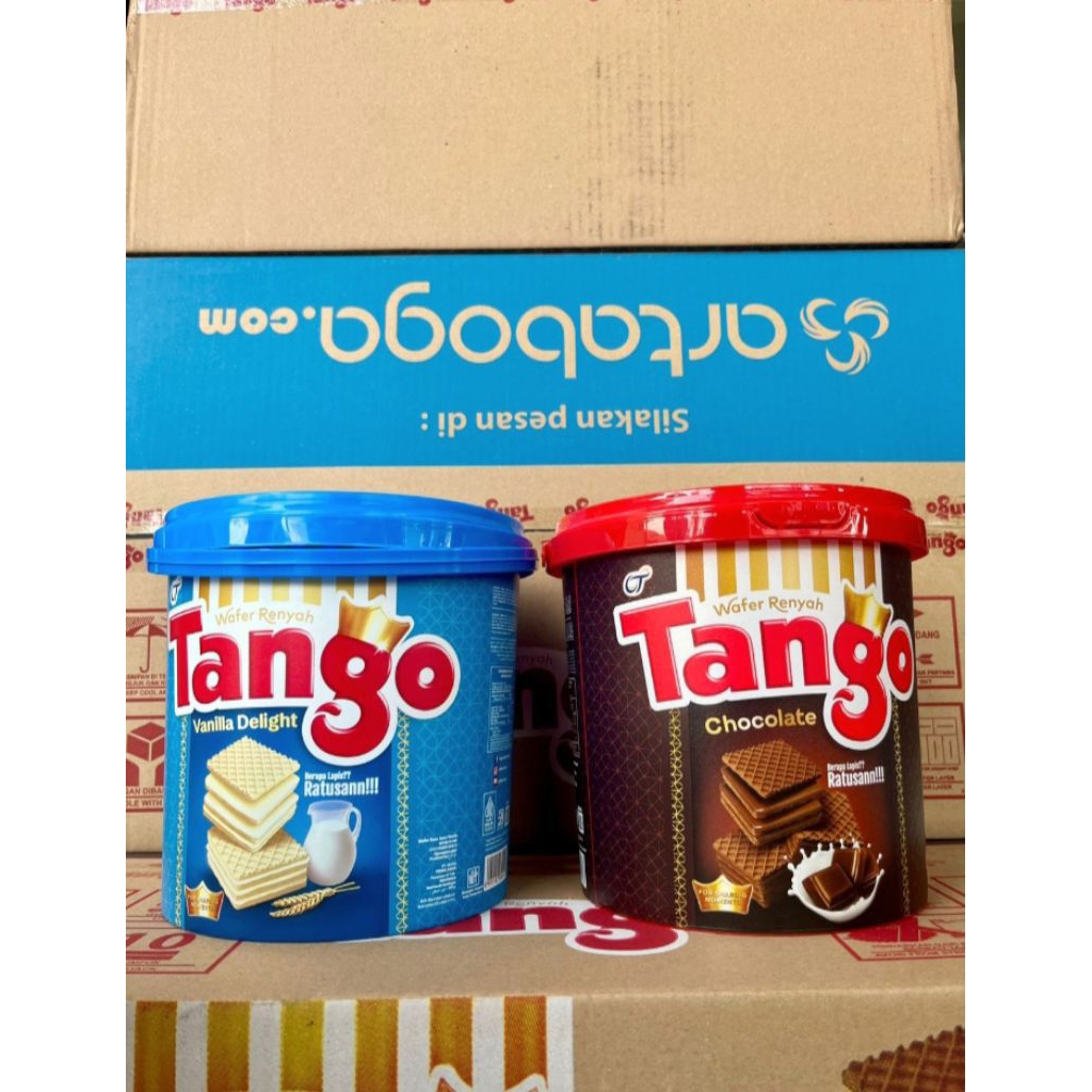 Jual Tango wafer rasa coklat dan vanila jar 240 gr / 1 Dus isi 6 jar ...