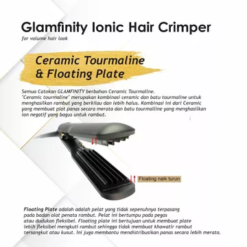 GLAMFINITY Ionic Hair Crimper Catokan Baba Catokan Genteng Untuk Menambah Volume Akar Rambut
