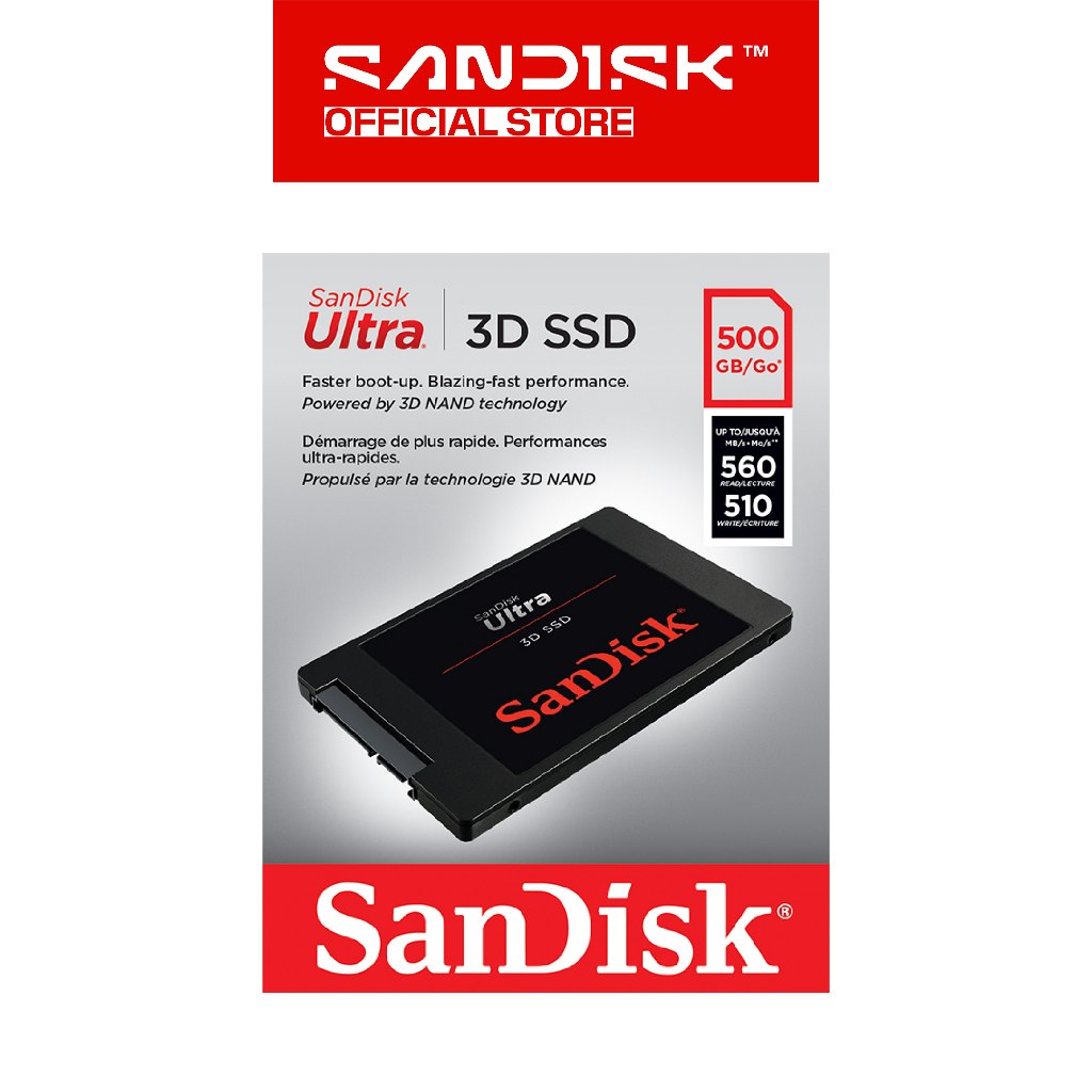 SANDISK SSD 3D Ultra 500GB / 1TB / 2TB ( Up to 560MB/s ) (5)