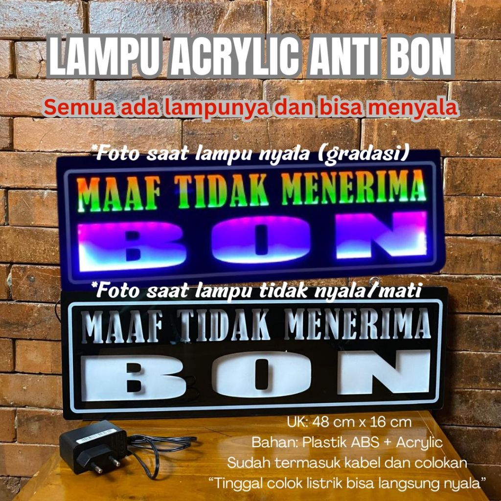 Jual Neon Box Mini Akrilik Lampu Gradasi / Lampu Neon Sign / Neon LED ...