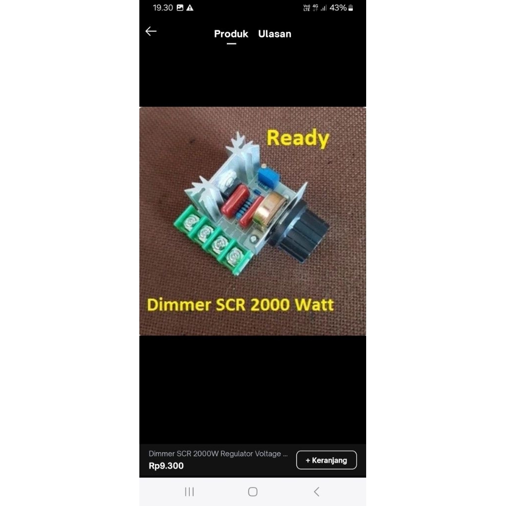 Jual DIMMER SCR 2000 WATT AC 220 VOLT CASING ALUMINIUM DIMMER 2000WATT ...