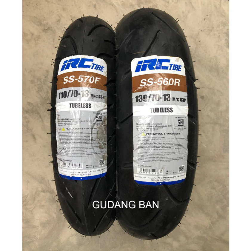 Jual ( PAKET 2 BAN - RING 13) IRC NMAX 110 70 13 & 130 70 13 (TIPE CEK ...