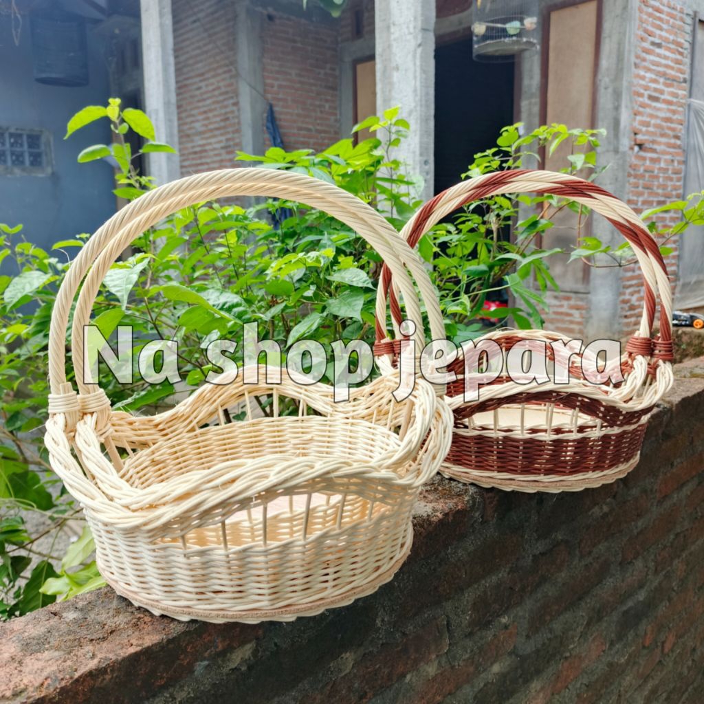 Jual KERANJANG parsel Rotan Model MAWAR parcel Buah Untuk Hantaran ...