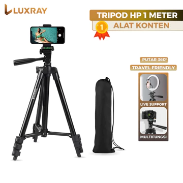 Paket Tripod 2 Meter Ring Light 26Cm Ring Light Tripod Konten Kreator MUA Live Vlog 3 Warna