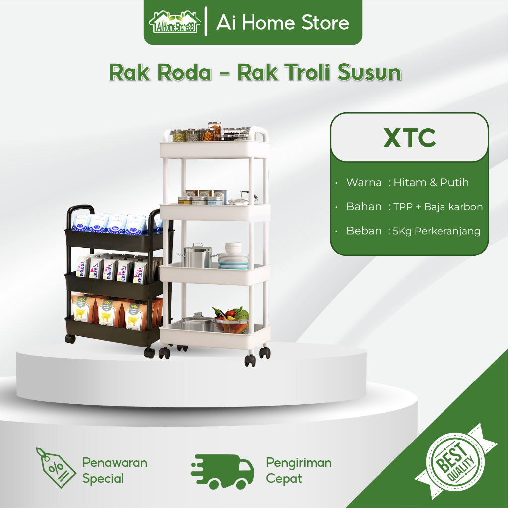Jual Rak Troli - Rak Roda - Rak Troli Susun Roda Rak Trolley Rak Dapur ...