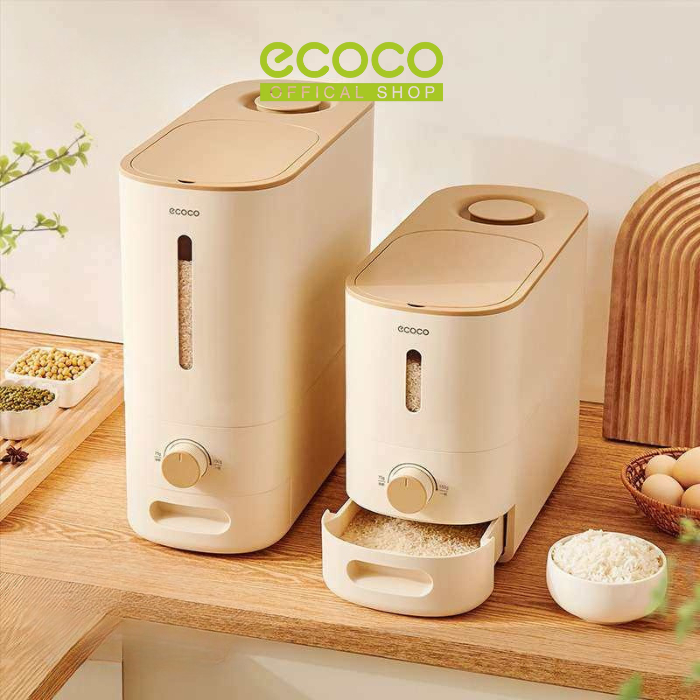 Jual ECOCO Quantitative Rice Bucket - Tempat Beras Anti Kutu, Anti ...