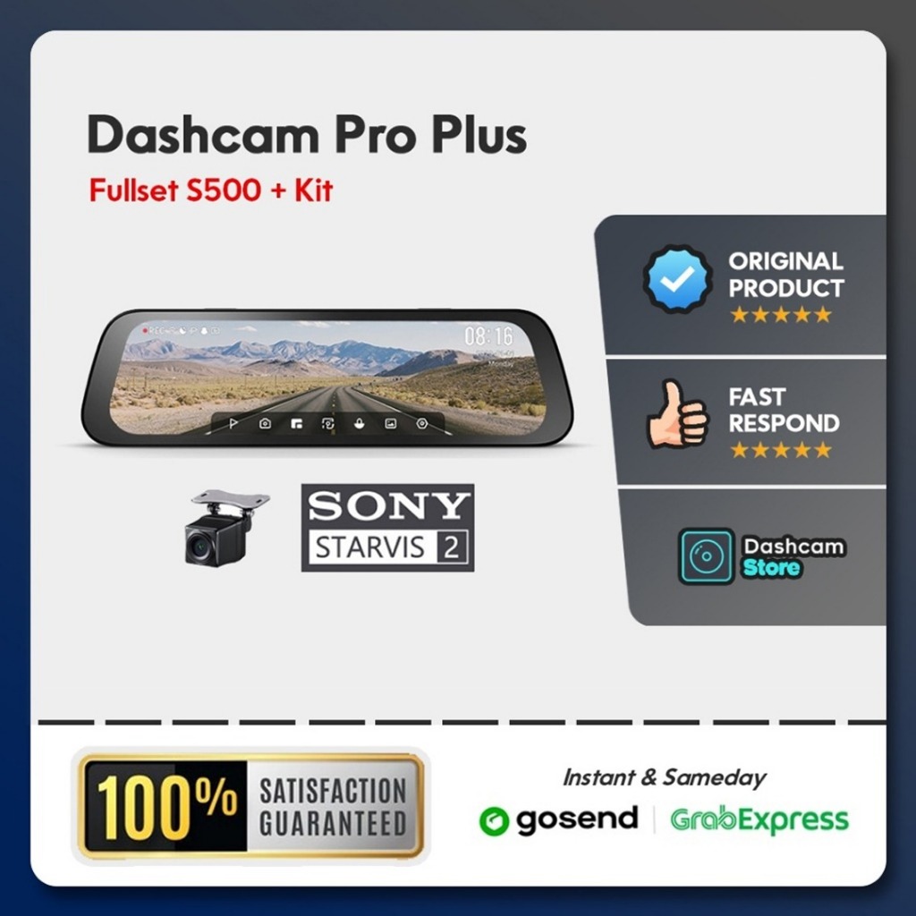 Jual Dash Cam Pro Plus A500s Set 1944P GPS ADAS(Front +Rear Camera ...