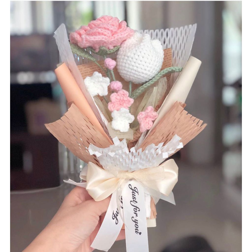 Jual PO 8 hari | Crochet Flower Bouquet | Buket Bunga rajut | Shopee ...