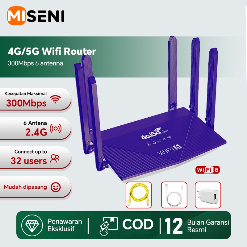 Jual MISENI Wifi Wireless Router 4G LTE Dengan Wi-Fi 6 Cepat Internet ...