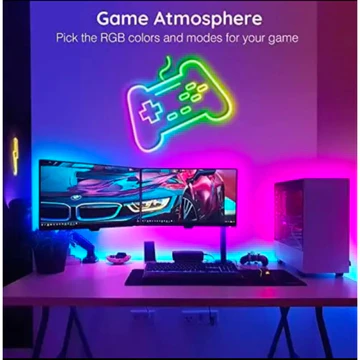 Lampu Neon Flex RGB Running Panjang 5 Meter USB 5 Volt Dengan Sensor Suara Kontrol Aplikasi