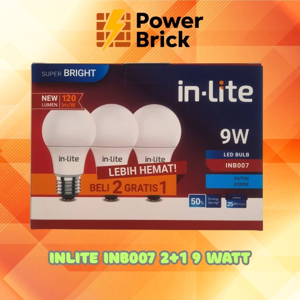 Jual Inlite INB007 LED Bulb 9W Cool Daylight 2+1 | Shopee Indonesia