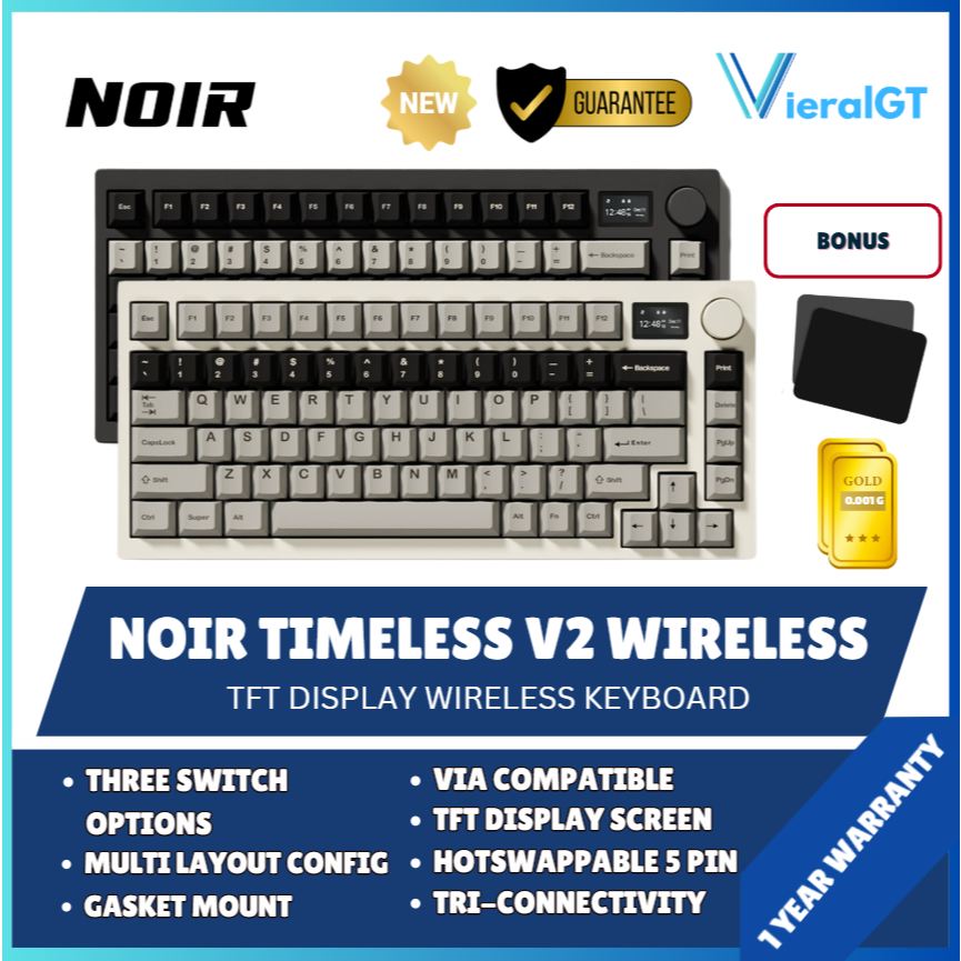 Jual Noir Timeless82 / Timeless 82 V2 Wireless Mechanical Keyboard ...