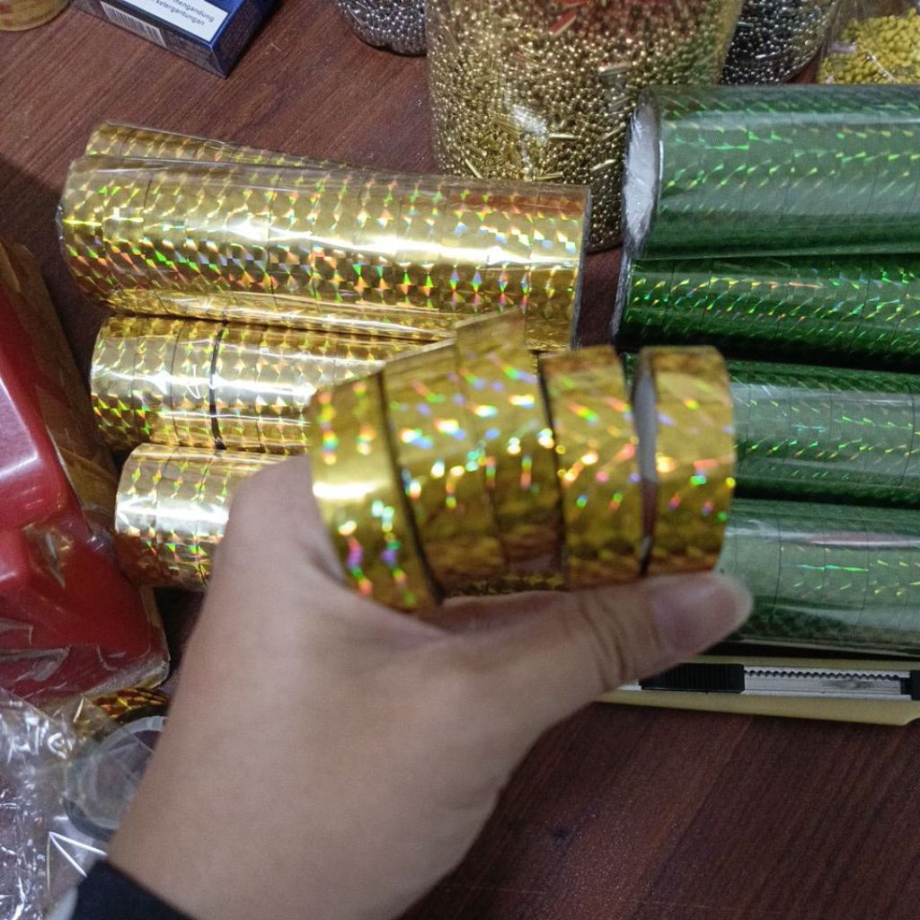 Jual SEGEL toples isolatip sticker emas Isolasi Lem Emas Segel Tempelan ...