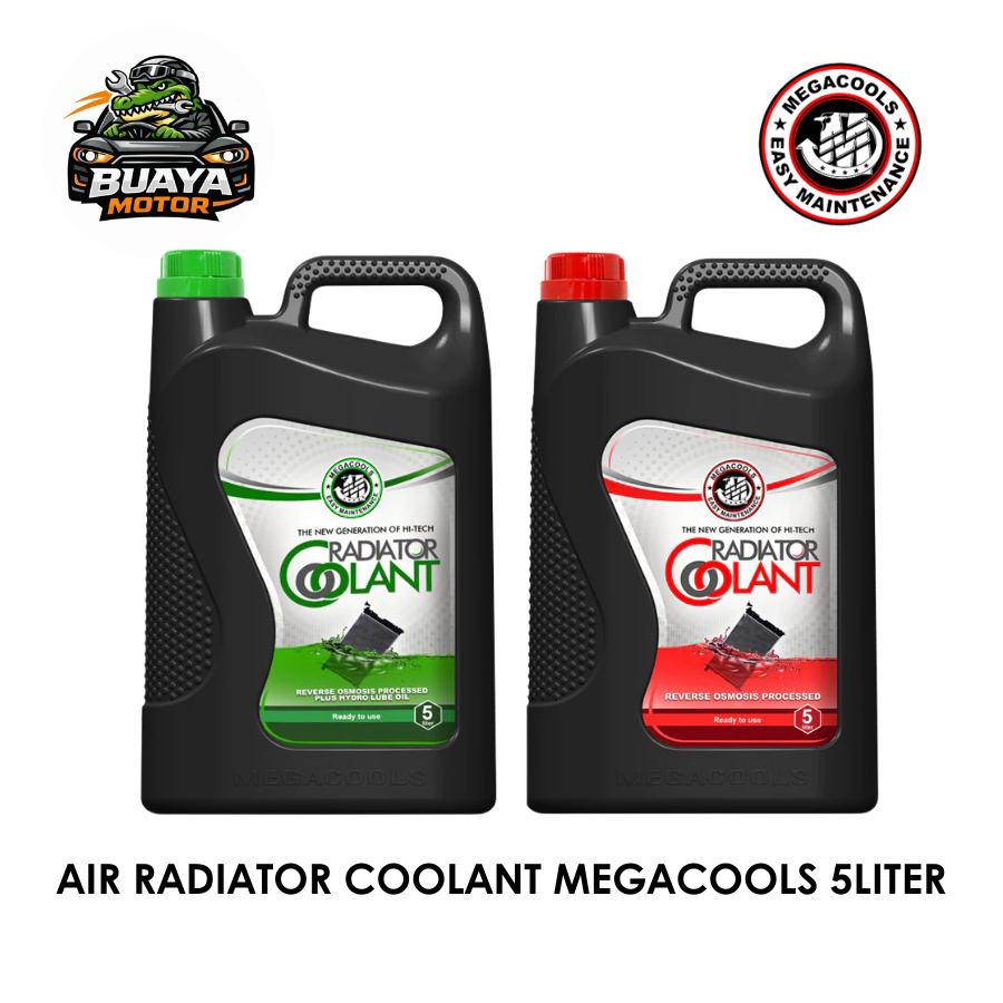 Jual MEGACOOLS AIR RADIATOR COOLANT 5 LITER – MERAH & HIJAU | ANTI ...
