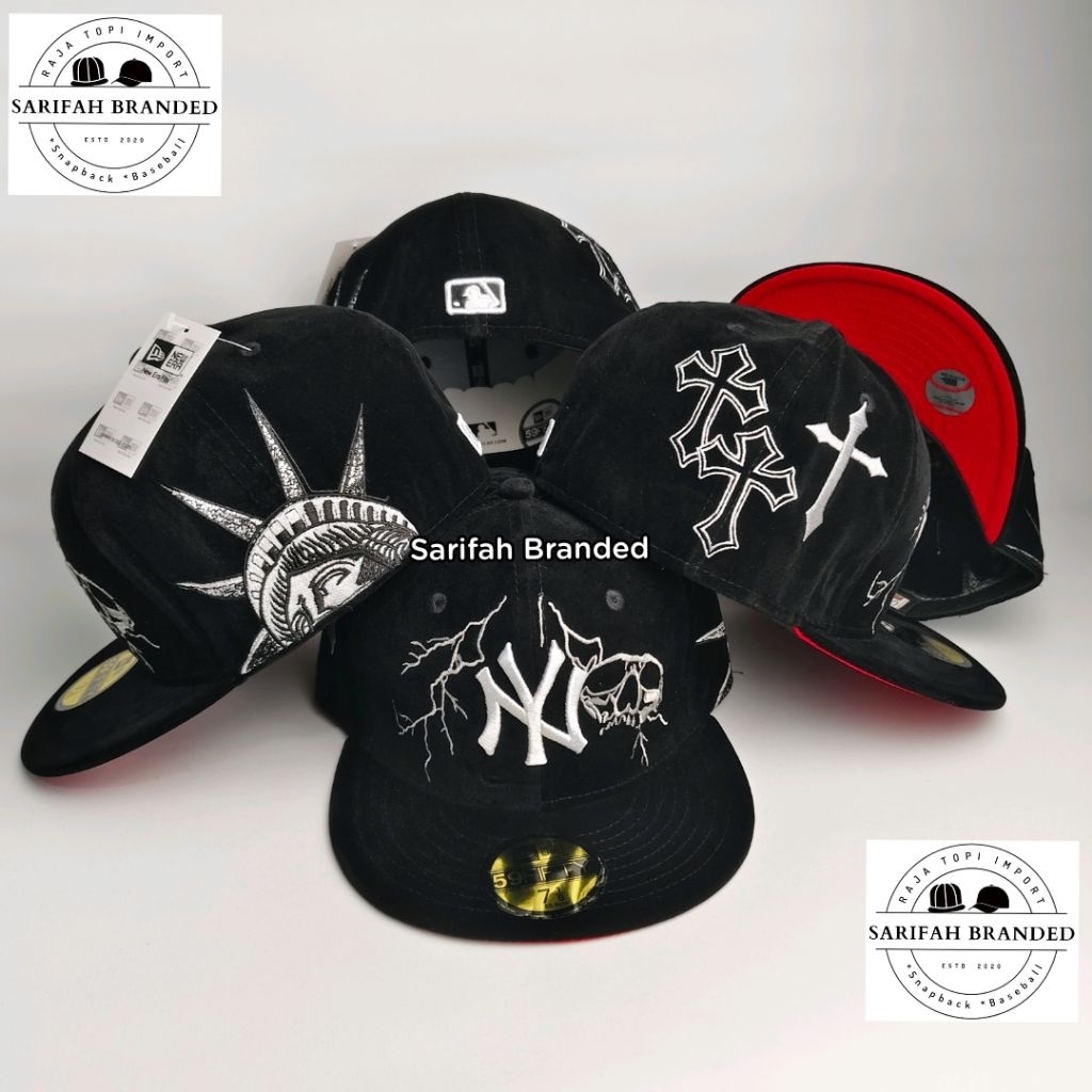 Jual Topi Build Up Cross Liberty Bahan Beludru Import (LA Cross, NY ...