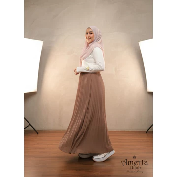 Rok Plisket Ceruty Babydoll Premium Heavy Sifon Exlusive Pleated Skirt Ceruti