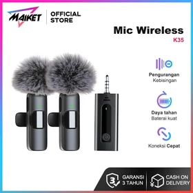 MAIKET Mic Wireless Clip On Microphone Wireless Mic Portabel Mic Content Creator Audio Video
