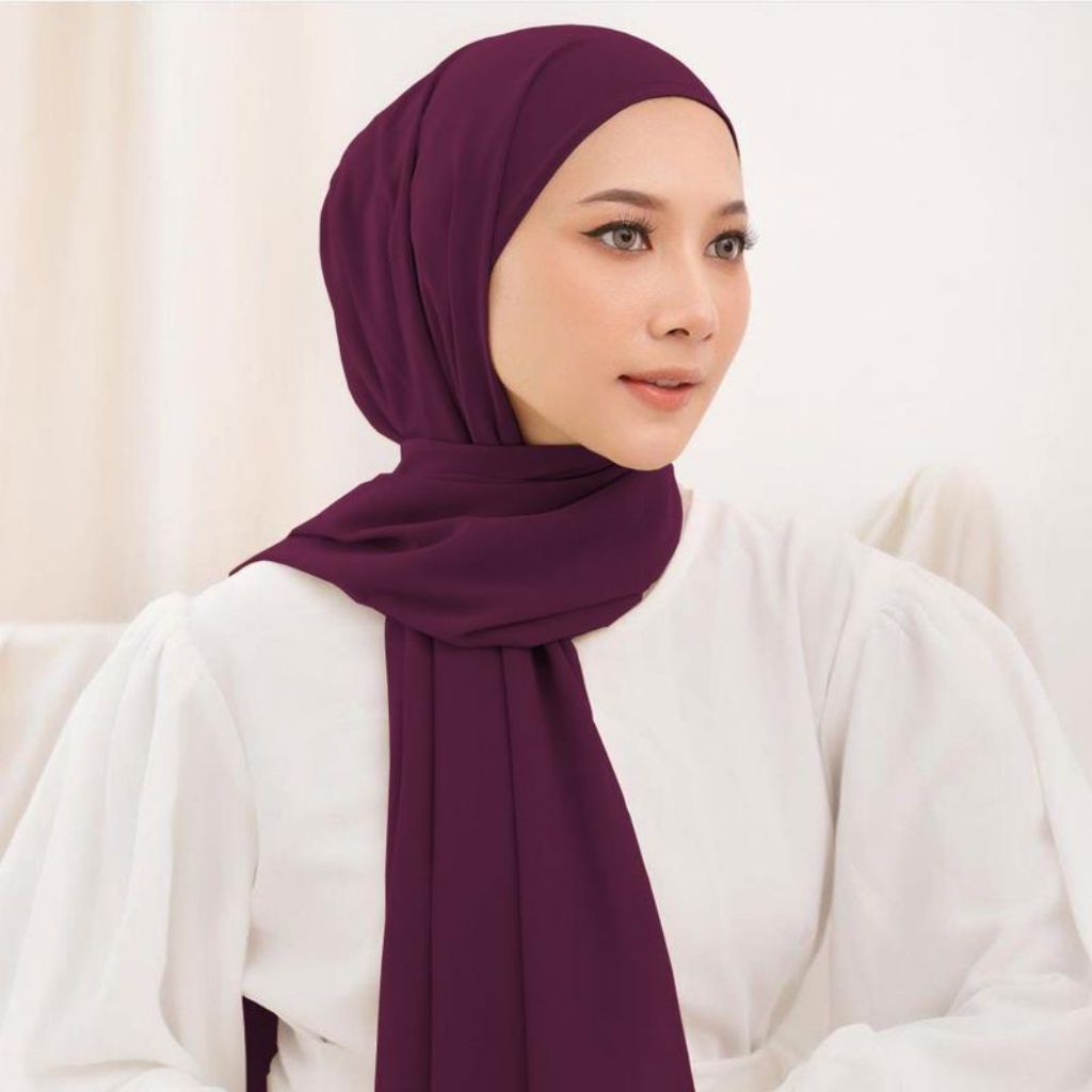 Pashmina Kaos Jersey zoya premium kerudung pasmina jersey flowy adem
