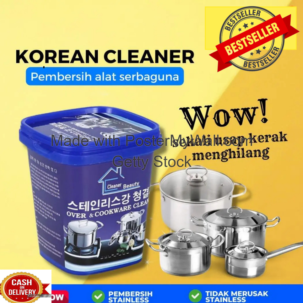 Jual ORIGINAL Korean Cleaner Ampuh Basmi Kerak Perkakas Dapur | Shopee ...