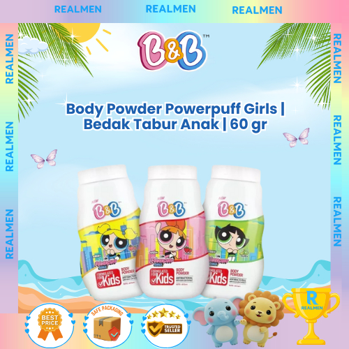 Jual B&B Kids Body Powder Powerpuff Girls | Bedak Tabur Anak | 60 gr ...