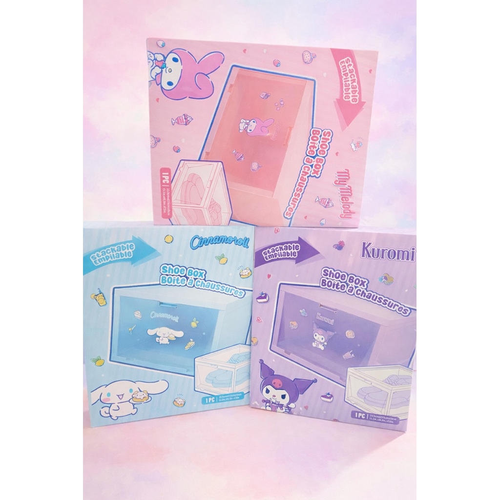 Jual MINISO X SANRIO Stackable Shoe Box - Kotak Storage Sepatu ...