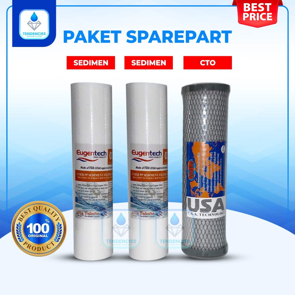 Jual Paket Sparepart Filter Air Sedimen CTO GAC Resin Penjernih Air ...