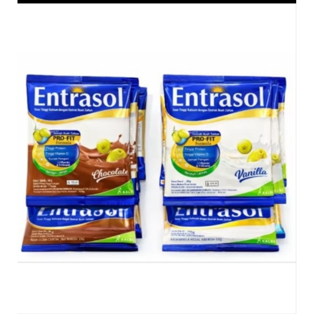 Jual Susu Bubuk Entrasol Sachet Renceng Coklat Vanilla - Tinggi Kalsium ...