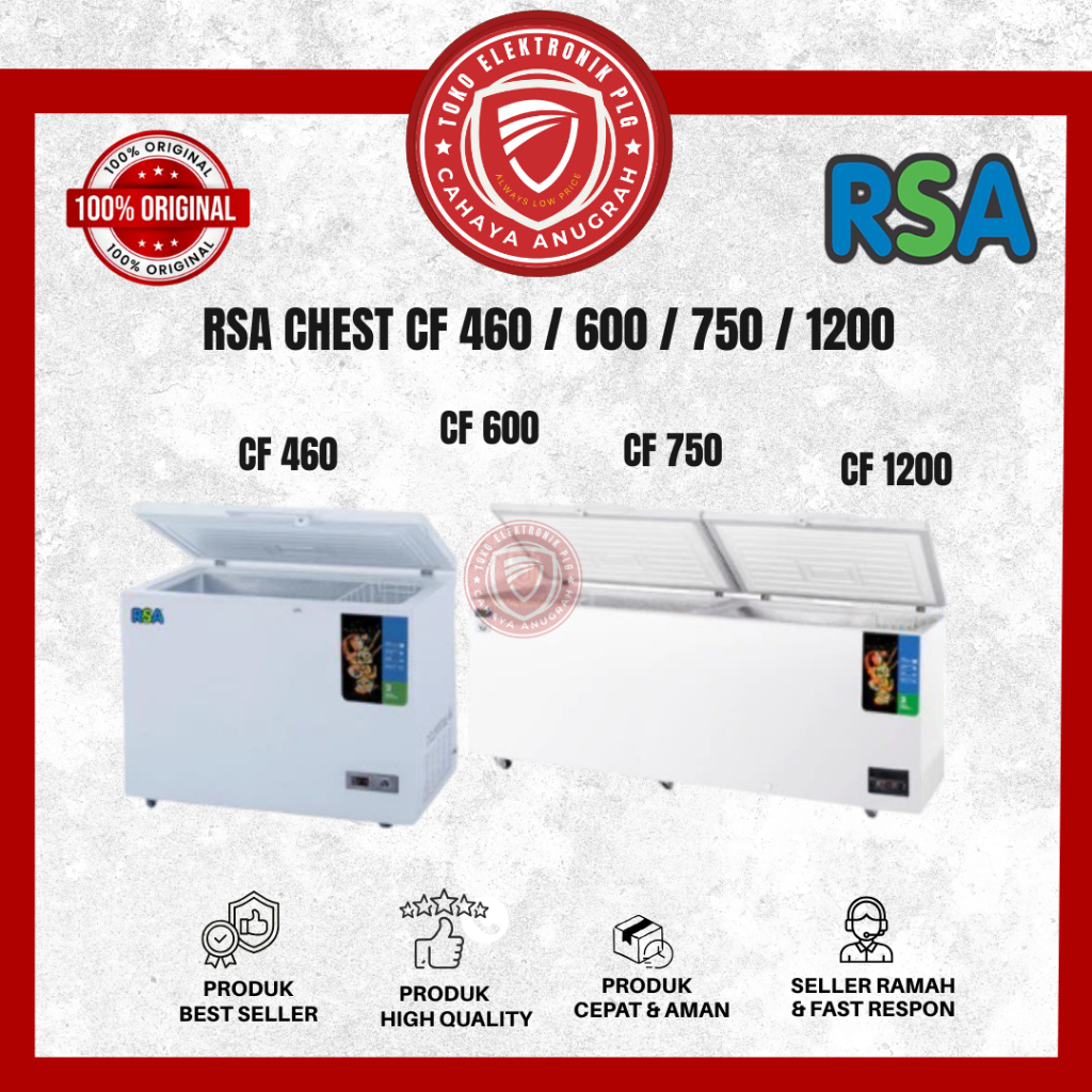 Jual Chest Freezer RSA - CF460/CF600/CF750/CF1200 GARANSI RESMI ...