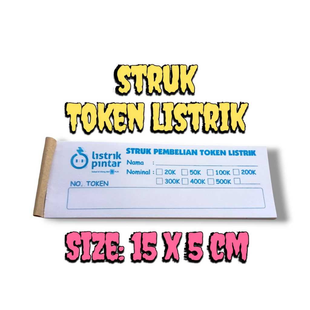 Jual STRUK PEMBELIAN TOKEN LISTRIK | NOTA TOKEN LISTRIK ISI 50 LEMBAR ...