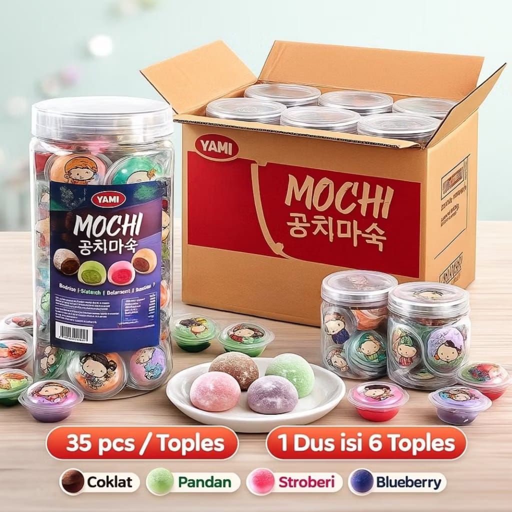 Jual YAMI MOCHI KOREA Toples isi 35 pcs – Mochi Yami Lucu Mix Rasa ...