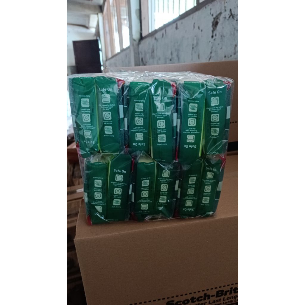 Jual 3M Scotch Brite /Sabut Spon Cuci piring Basic (Beli 2 Renteng ...