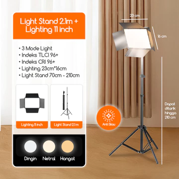 Bonkyo Lampu Foto Led Lampu Lighting Lampu Sorot Lighting Studio Tripod Lampu Konten Kreator