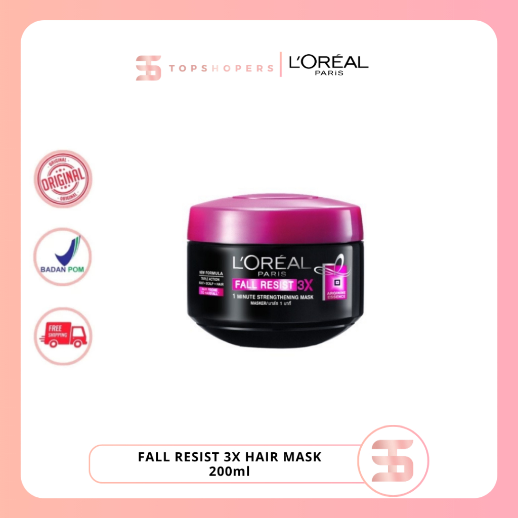Jual LOREAL FALL RESIST 3X HAIR MASK 200ml | Shopee Indonesia