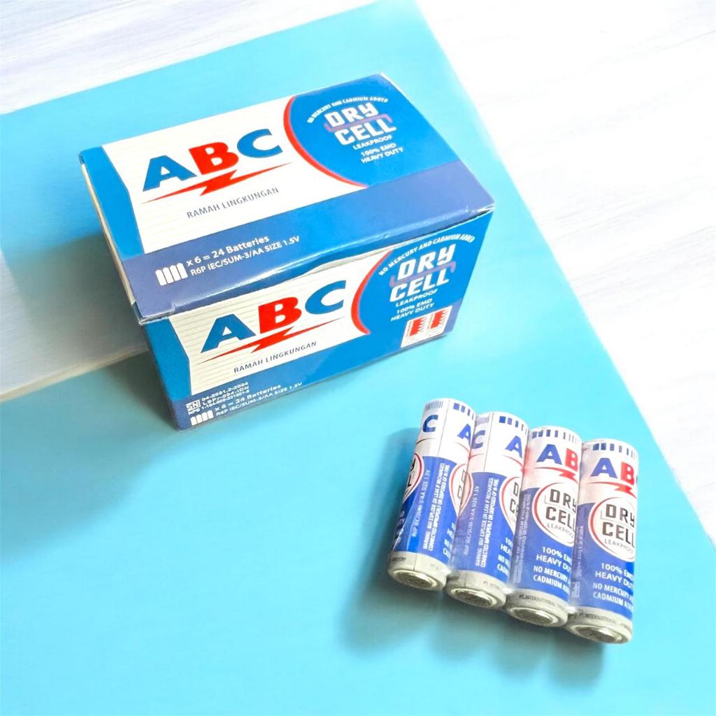 Jual BATERAI ABC R6 BIRU AA [ PACK isi 24 pcs ] | Shopee Indonesia