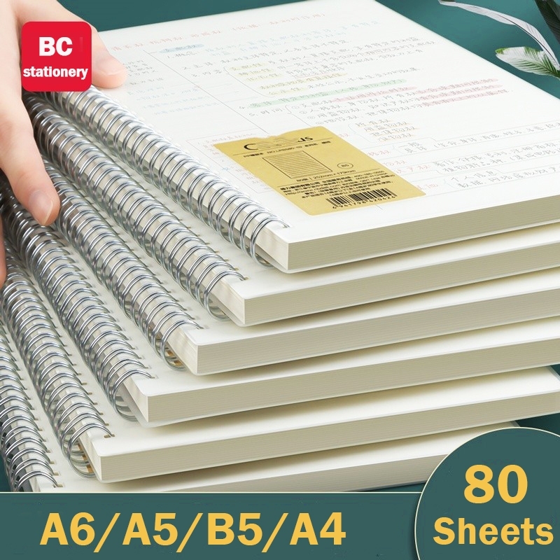 Jual BC A6 A5 B5 A4 Grid/Line/Blank Spiral Notebook Transparant 80 ...