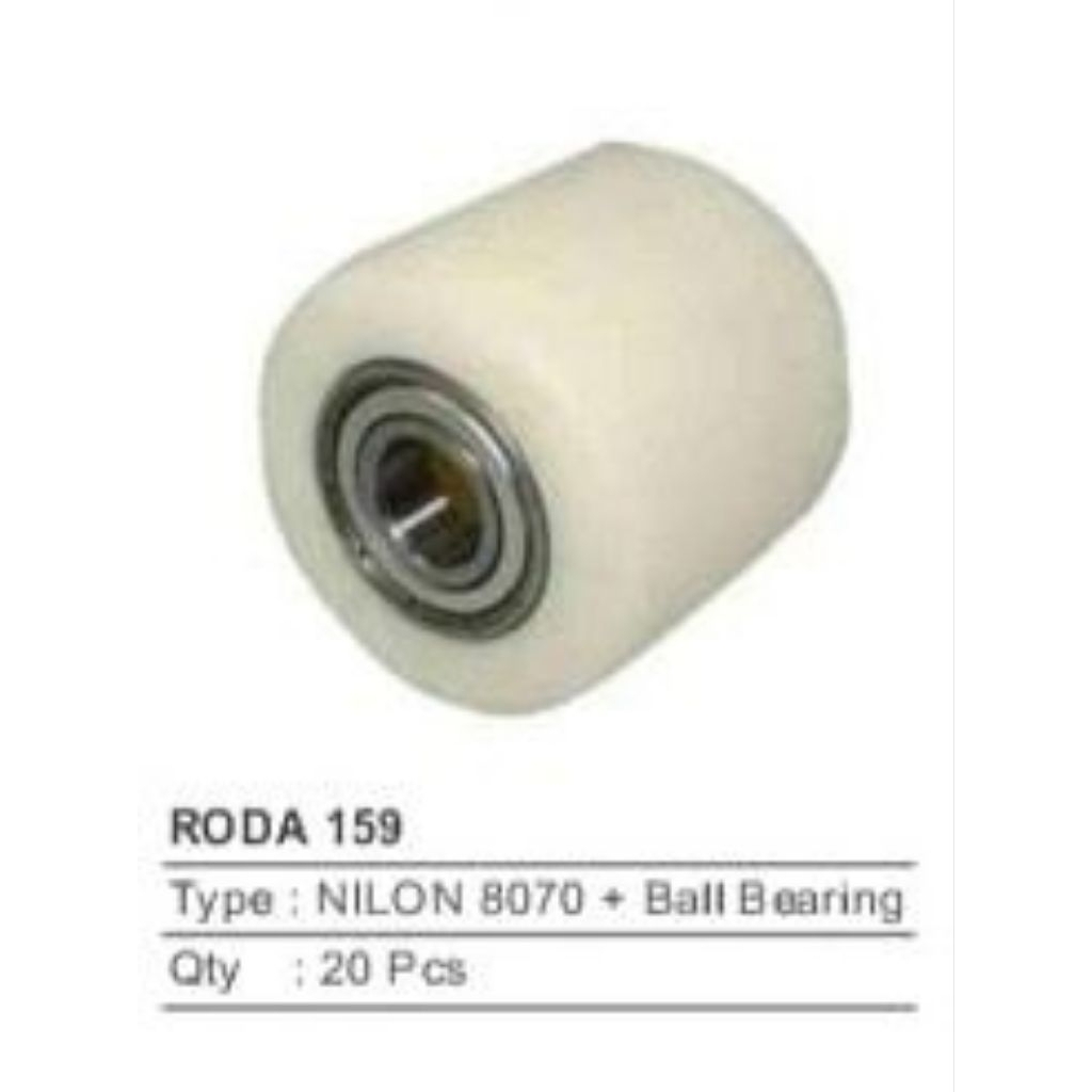 Jual roda hand pallet 3 ton 80x70 nilon / roda belakang hand palet ...